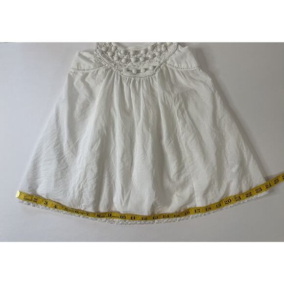 Monsoon White Cotton Sparkle Smocked Summer Top Size 8/9 - Picture 7 of 10